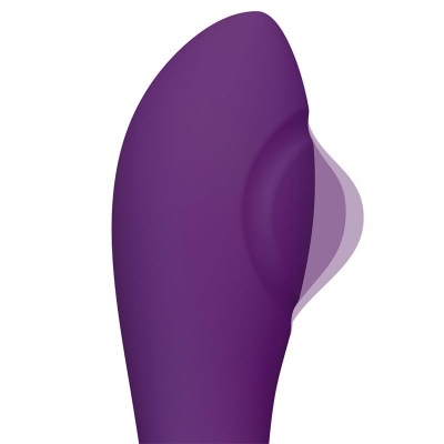 Dispositivo roxo em silicone com acessório lilás translúcido