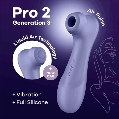 SATISFYER PRO 2 GEN 3 LIQUID AIR TECHNOLOGY SUCÇÃO E VIBRAÇÃO
