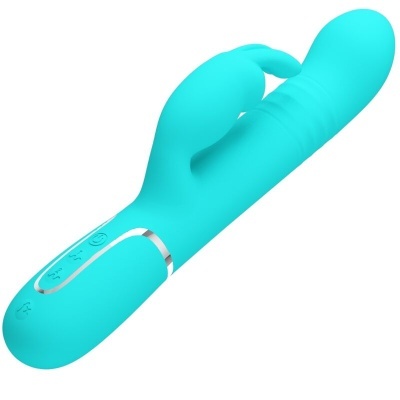 COALE RABBIT VIBRATOR PEARLS AQUA GREEN