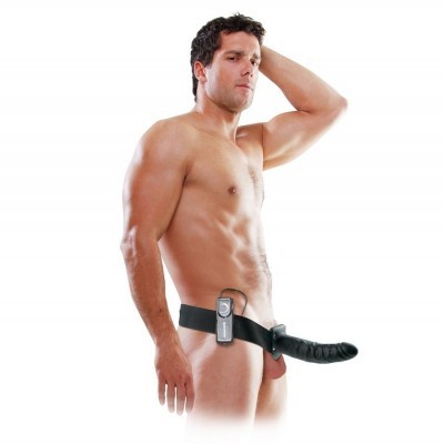 VIBRATING HOLLOW STRAP-ON