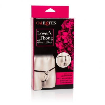 CALEX LOVERS THONG W. PLEASURE PEARLS
