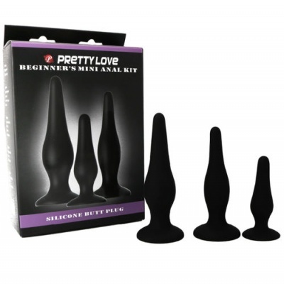 PRETTY BOTTOM - KIT INICIACION ANAL PLUGS SILICONE