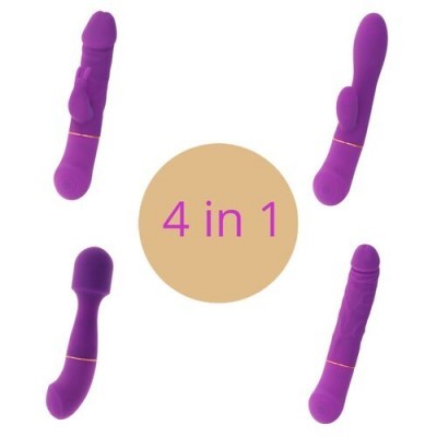4 IN 1 VIBRATING VIBE MOTOR + STIMULATING SLEEVES
