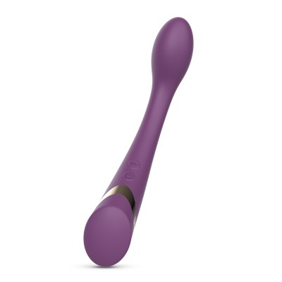 Vibrador roxo com detalhes prateados