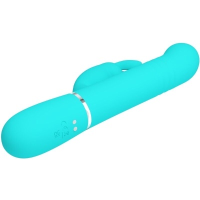 COALE RABBIT VIBRATOR PEARLS AQUA GREEN
