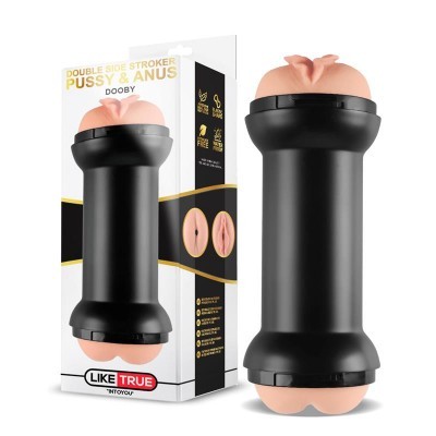 Masturbador masculino Double Side Stroker Pussy & Anus Dooby, com embalagem