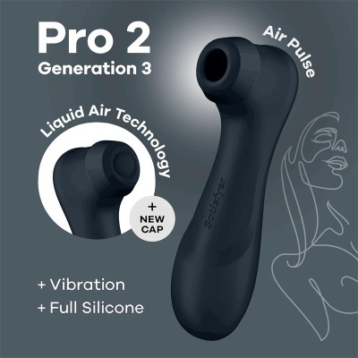SATISFYER PRO 2 GEN 3 LIQUID AIR TECHNOLOGY SUCÇÃO E VIBRAÇÃO