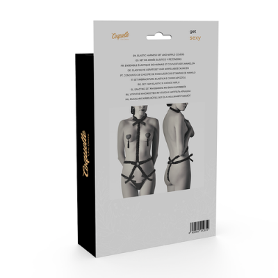 ELASTIC HARNESS SET AND NIPPLE COVERS