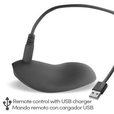 Comando remoto preto com carregador USB