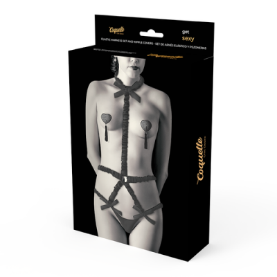 ELASTIC HARNESS SET AND NIPPLE COVERS