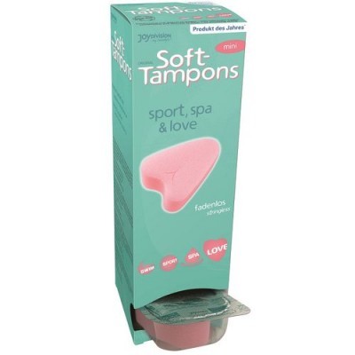 Embalagem azul esverdeada de tampons suaves Soft Tampons mini