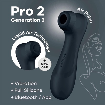 SATISFYER PRO 2 GEN 3 LIQUID AIR TECHNOLOGY SUCÇÃO E VIBRAÇÃO APP