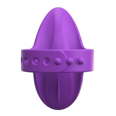Dispositivo oval roxo de silicone com correia ajustável e botões