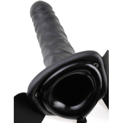 VIBRATING HOLLOW STRAP-ON