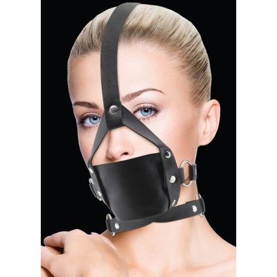 OUCH LEATHER MOUTH GAG BLACK