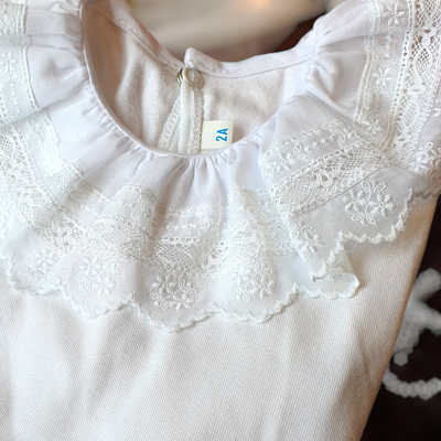 T-shirt ou body renda Francesa