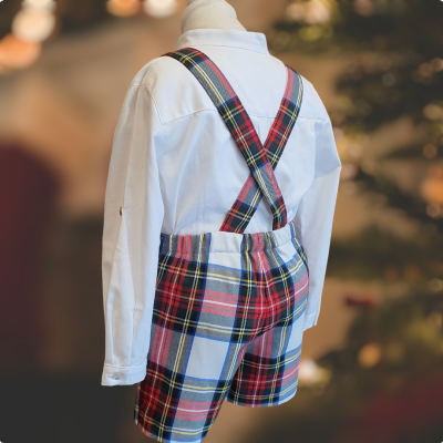 Jardineira Xmas white rapaz