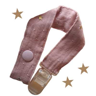 Prende chucha Stars rosa