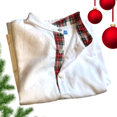 Túnica branca com carcela Xmas Red
