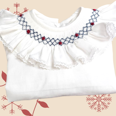 Camisa ou body Dots Azul e bordeaux