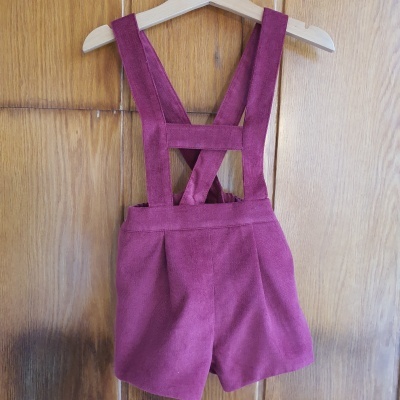 calção com  travinca em bombazine bordeaux