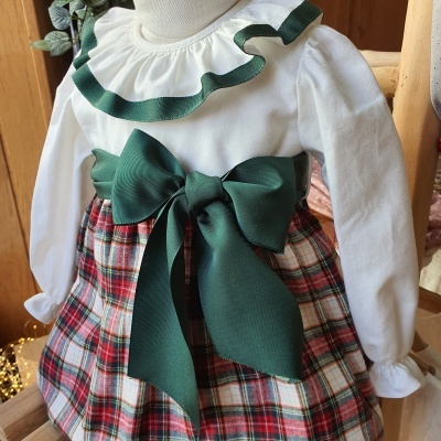 Vestido Azevinho risca verde