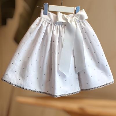 Saial piquet bolinhas cinza