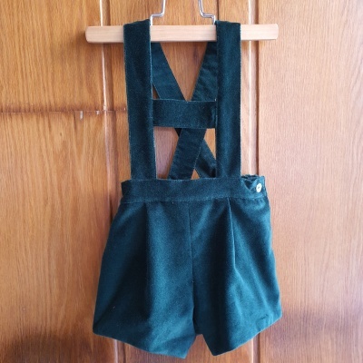 Calção com alças veludo Pinho