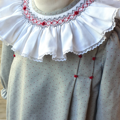 Vestido Dots Bordeaux