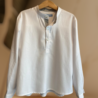 Túnica branca com carcela Dots Bordeaux