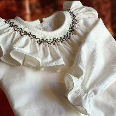 Camisa body  Olive e Beringela em smock