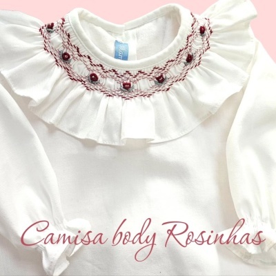 Camisa ou body Rosinhas