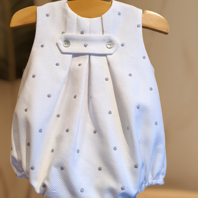 Fofo piquet bolinhas cinza