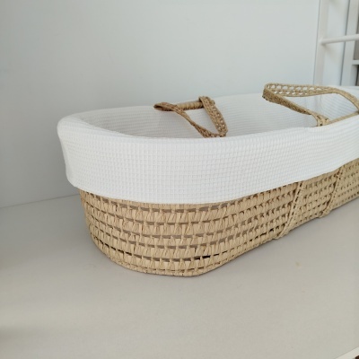 Forra para alcofa | alcofa de verga | berço bebé | waffle pérola suave