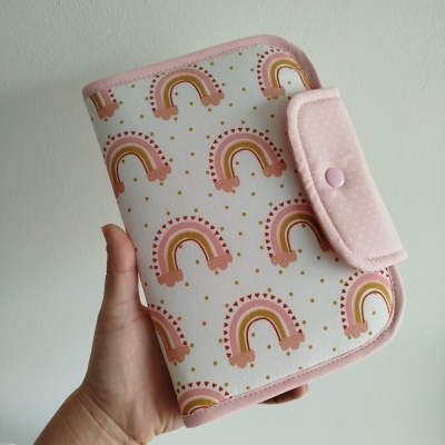 Porta documentos | bolsa boletins | Porta boletins | arco íris