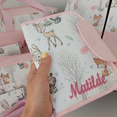 Porta documentos | bolsa boletins | Porta boletins | personalizado | floresta encantada