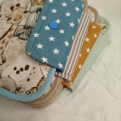 Porta documentos personalizado | Coleção baby safari | bolsa para boletins de saúde