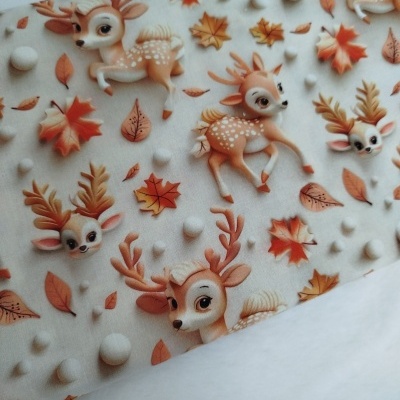 Tecido veados efeito 3D