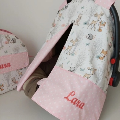 Tapa ovo | Tapa vento | proteção sol | babycoque | Floresta encantada | Personalizado