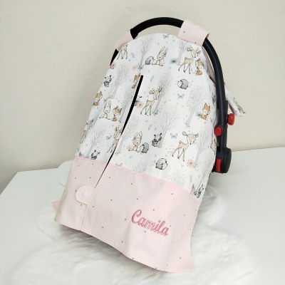 Tapa ovo | Tapa vento | proteção sol | babycoque | Floresta encantada | Personalizado