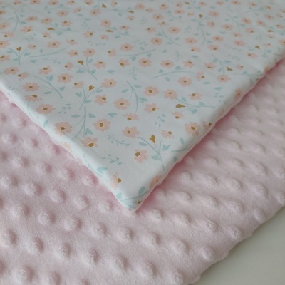 Colcha sweet flowers | rosa | next to me | mini berço | baby hug | manta | mantinha