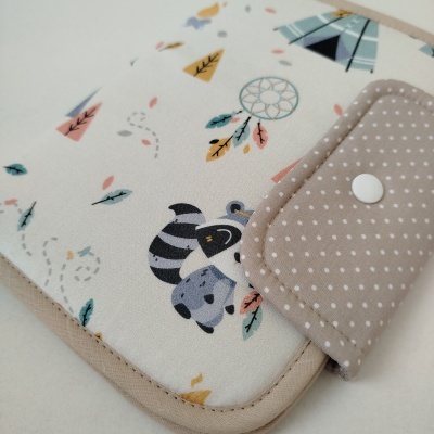 Porta documentos | bolsa boletins | Porta boletins | boho areia