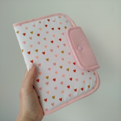 Porta documentos | bolsa boletins | Porta boletins | mini corações