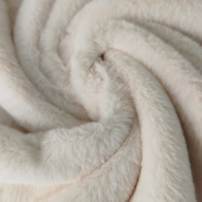 Pelúcia de coelho | Pêlo artificial de coelho|  cor perola