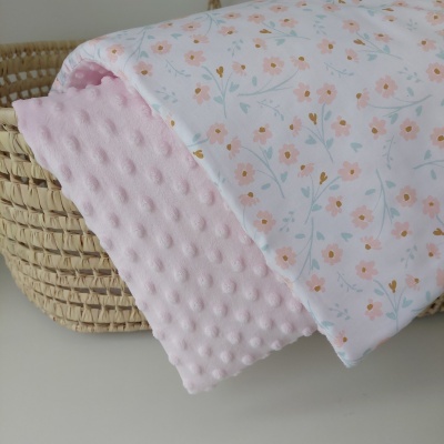Colcha sweet flowers | rosa | next to me | mini berço | baby hug | manta | mantinha