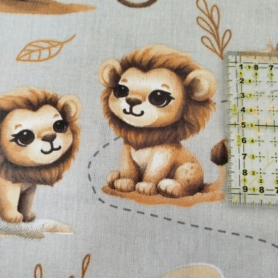 Tecido polo baby savana / fundo cinza