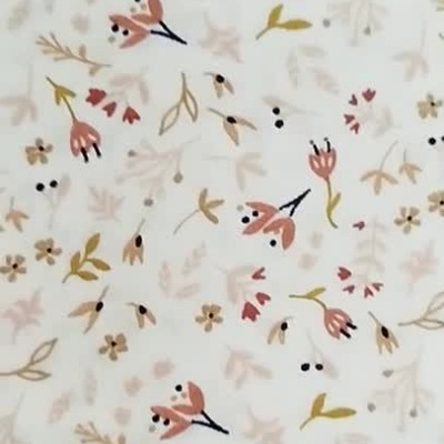 Tecido flores domotex fundo branco