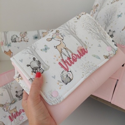 Muda fraldas portátil | personalizado |Floresta encantada