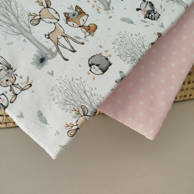 Colcha personalizada floresta encantada | next to me | mini berço | manta  dupla face dupla