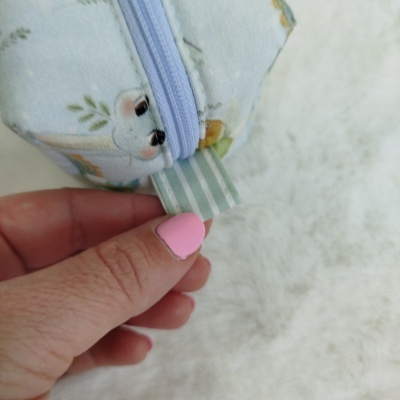 Cubo para chuchas | bolsa para chupetas | porta chuchas | dinos fofinhos com verde água